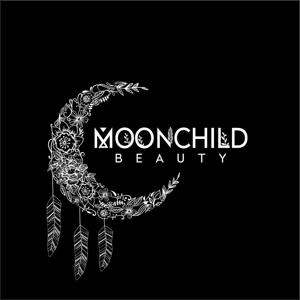 Moonchild Beauty botanical crescent logo